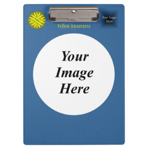Yellow Blume Ribbon Template von Kenneth Yoncich Klemmbrett