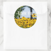 Yellow Blume Vielen Dank Runder Aufkleber (Tasche)