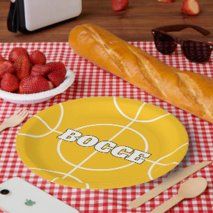 Yellow Bocci Ball Game Custom Paper Party Teller