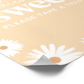 Yellow Boho Daisy Baby Shower Babies sind süß Poster (Ecke)