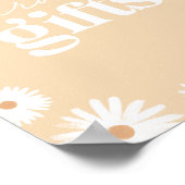 Yellow Boho Daisy Baby Shower Cards und Geschenke Poster (Ecke)