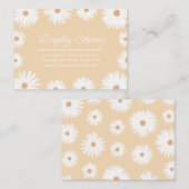 Yellow Boho Daisy Babydusche Begleitkarte (Vorne/Hinten)