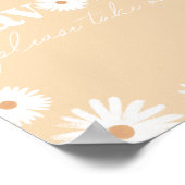 Yellow Boho Daisy Floral Baby Shower favorisiert S Poster (Ecke)
