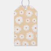 Yellow Boho Daisy Floral Girl Babydusche Geschenkanhänger (Rückseite)