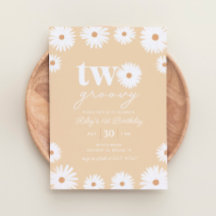 Yellow Boho Daisy Two Groovy 2. Geburtstag Party