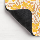 Yellow Boho Floral Pattern Mousepad (Ecke)