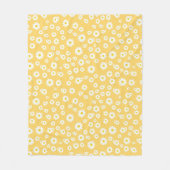 Yellow Boho Spring Daisies Pattern Fleecedecke (Vorderseite)