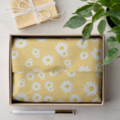 Yellow Boho Spring Daisies Pattern Seidenpapier (Geschenk)