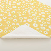 Yellow Boho Spring Daisies Pattern Sherpadecke (3/4)