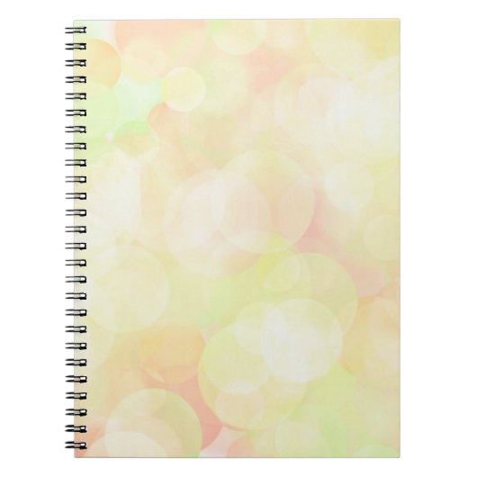 Yellow Bokeh Spiral Foto Notebook Notizblock (Vorderseite)