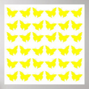 Yellow Bold Butterfells Poster
