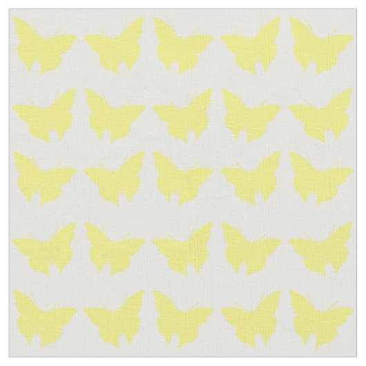Yellow Bold Mod Butterfets Stoff (Nahaufnahme)