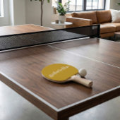 Yellow Bold Typography Personalized Name Tischtennis Schläger