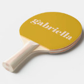 Yellow Bold Typography Personalized Name Tischtennis Schläger (Vorderseite)