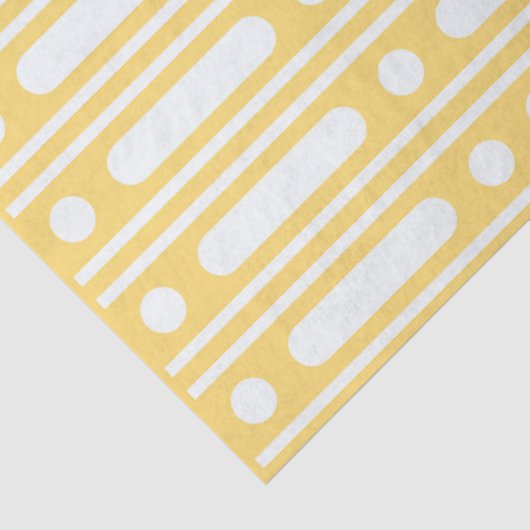 Yellow Bone Inlay Dots Border Decoupage Paper Seidenpapier (Ausschnitt)