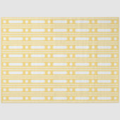 Yellow Bone Inlay Dots Border Decoupage Paper Seidenpapier (Vorderseite)