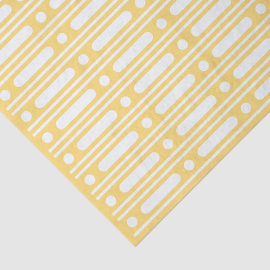 Yellow Bone Inlay Dots Border Decoupage Paper Seidenpapier (Ausschnitt)