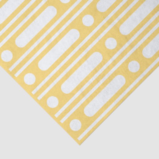 Yellow Bone Inlay Dots Border Decoupage Paper Seidenpapier (Detail)