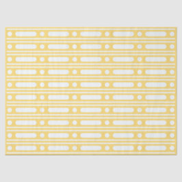 Yellow Bone Inlay Dots Border Decoupage Paper Seidenpapier