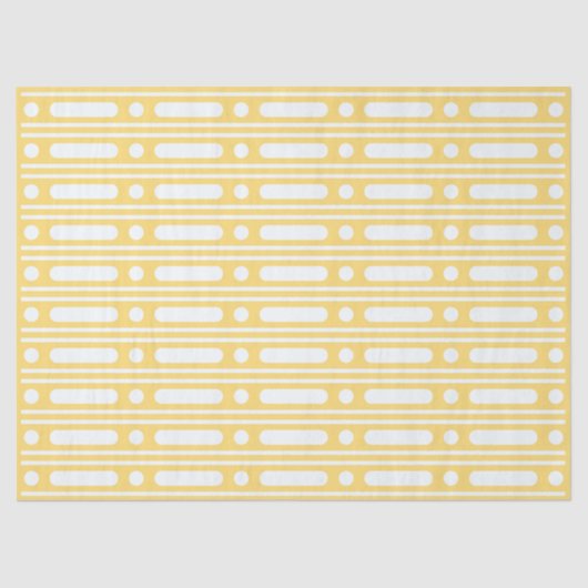 Yellow Bone Inlay Dots Border Decoupage Paper Seidenpapier (Vorderseite)