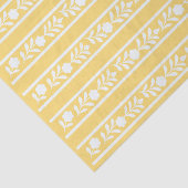 Yellow Bone Inlay Floral Border Decoupage Paper Seidenpapier (Detail)