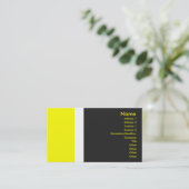 Yellow Border Business Card Visitenkarte (Stehend Vorderseite)