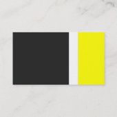 Yellow Border Business Card Visitenkarte (Rückseite)