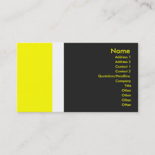 Yellow Border Business Card Visitenkarte