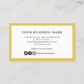 Yellow Border Social Media Loyalty Punch Treuekarte (Rückseite)