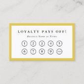 Yellow Border Social Media Loyalty Punch Treuekarte (Vorderseite)