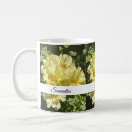 Yellow Botanical Flowers Kaffeetasse