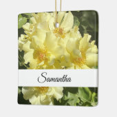 Yellow Botanical Flowers Keramikornament (Links)