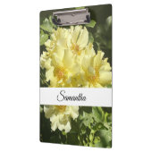 Yellow Botanical Flowers Klemmbrett (Links)