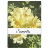 Yellow Botanical Flowers Klemmbrett (Rückseite)