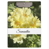 Yellow Botanical Flowers Klemmbrett (Vorderseite)