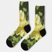 Yellow Botanical Flowers Socken (Linkes Detail)