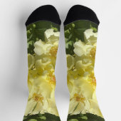 Yellow Botanical Flowers Socken (Oben)