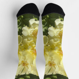 Yellow Botanical Flowers Socken
