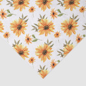 Yellow Botanical Sunflower Green Celebration Seidenpapier (Ausschnitt)