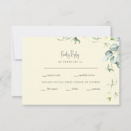 Yellow Botanical Wedding RSVP