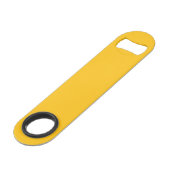 Yellow Bottle Opener Custom Text Bar Key Gift Tool (Vorderseite Schrägansicht)