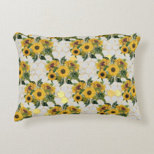 Yellow Bouquet Accent Pillow Dekokissen