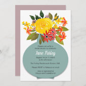Yellow Bouquet Einladung (Vorne/Hinten)