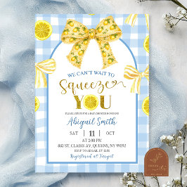 Yellow Bow Lemon Baby Shower Invitation Einladung