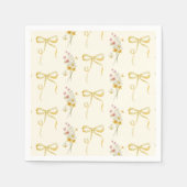 Yellow Bow Summer Wildblumen Kinderdusche Serviette (Vorderseite)