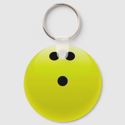 Yellow Bowling Ball Schlüsselanhänger (Vorderseite)