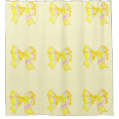 Yellow Bows Duschvorhang (Vorderseite)