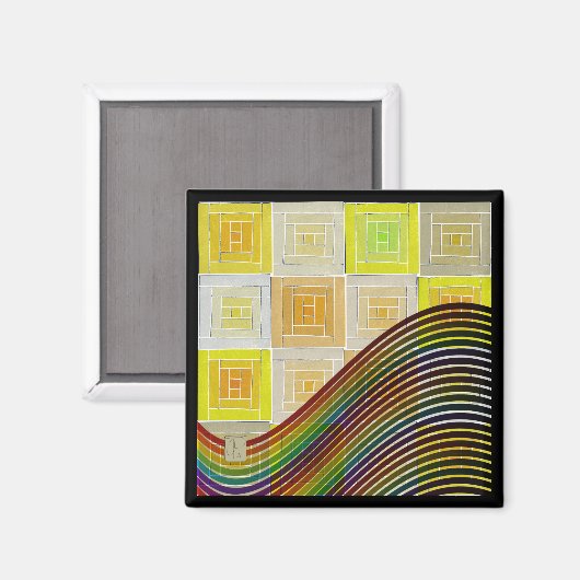 Yellow Boxes Magnet (Vorderseite/Rückseite)