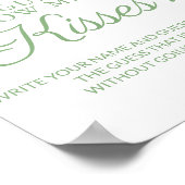 Yellow Brautparty Guess Kisses Game Poster (Ecke)