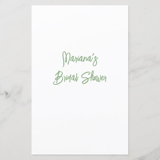 Yellow Brautparty Word Scramble Game (Rückseite)